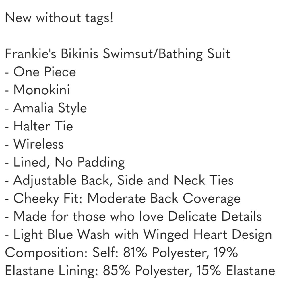 New!Frankie's Bikinis Amalia One‎ Piece Swimsuit